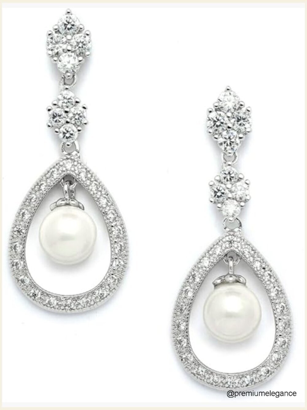 Pearl Bridal Wedding Earrings for Bride, Bridesmaid, Prom